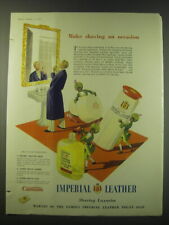 1953 Cussons Imperial Leather Ad - Chubby Shaving Soap, After Shave Lotion picture