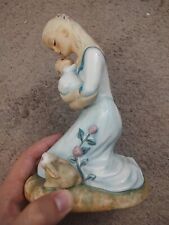 Vintage Goebel Mother And Child Figurine W Germany 1959 8 inch Bunny Baby Mom picture