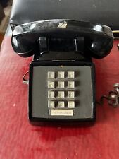 Vtg gte Bell System Western Push Button Phone Telephone 1970s 1960s prop black picture