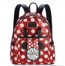 Minnie Mouse Sequin Polka Dot Loungefly Mini Backpack picture