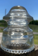 HEMINGRAY 20 clear glass vintage insulator  24-42 petticoat 1 wire inv #17 picture