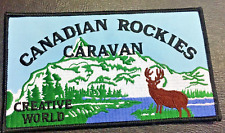 Vintage Canadian Rockies Caravan Creative World embroidered patch Deer mountain picture