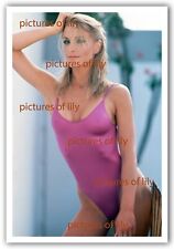 SEXY 13x19 Heather Thomas poster tight purple one piece swimsuit picture