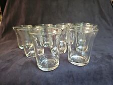 9 Vintage Duralex France Clear Glass Tumblers 6 oz Bell Shaped VGUC picture