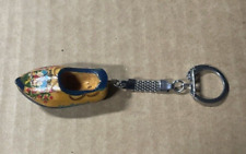 Vintage Holland Dutch Wood Shoe Clog Keychain picture