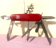 Genuine Victorinox Swiss Army Red Multi-Tool 91MM Pocket Knife - Great Condition picture