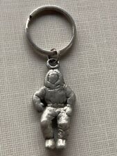 RARE Intel Inside Spaceman Astronaut SILVER Bunny People Pewter Keychain picture