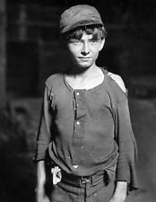 1908 Young Glass Works Employee, Indiana Old Photo 8.5