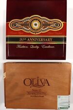 Perdomo 20th Anniversary Wood Cigar Box Empty And Olive Serie O (Two Boxes) picture