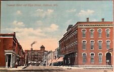 Oshkosh Wisconsin Main Street Tremont Hotel High Street Vintage Postcard c1910 picture