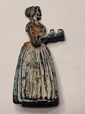 Vintage Baker's Chocolate Girl Metal Pencil Sharpener Awesome 1930's Collectible picture