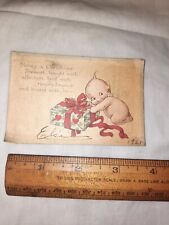 Antique/vintage 1920s Kewpies Christmas Postcard And 3 Double Sided Pages... picture