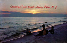 Postcard BEACH SCENE Beach Haven New Jersey NJ 6/7 AN1456 picture
