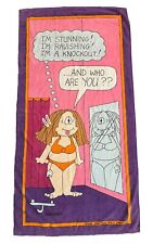 Vintage 1990 Cathy Guisewite Cartoon Funny Beach Towel picture