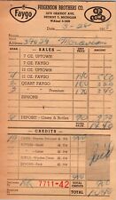 Vintage 1958 Faygo Soda Up Town Billhead Invoice Feigenson Brothers 7711-42 picture