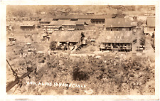 View Along Panama Canal Zone Village Houses & Train Cars 1920s RPPC Postcard picture