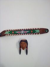Vin BSA 1950s Bolo Tie  (hand Carved Indian) Slide, 8