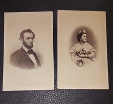 Civil War Era Abraham Mary Lincoln cdv cards picture