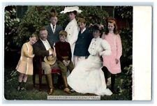 c1905 President Roosevelt And Family Unposted Antique Postcard picture