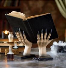 Grandin Road Witchy Hand Book Stand - Witch Spells Recipes Halloween Prop Decor picture