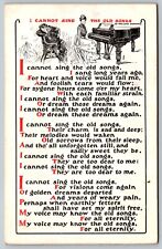 I Can Not Sing the Old Songs Now c1910s Vintage Postcard By Mrs Chas Bernard picture