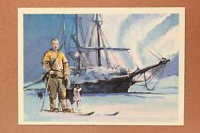 Fridtjof Nansen Norwegian Polar Explorer with Dog Laika. Russian Postcard 1979❄️ picture