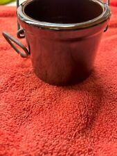 Vintage Brown Stoneware Jar With Swing Clamp Lid picture