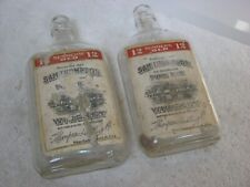 Antique Two Sam Thompson Pure Rye Whiskey Bottles, Very Old, Barn Find, Must See picture