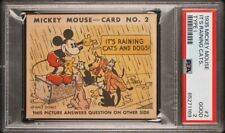 1935 R89 Mickey Mouse Gum Card #2 (Type I) It's Raining Cats (PSA 2 Good) picture