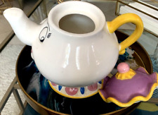 Disney large MRS. POTTS vintage Teapot Cookie Jar Beauty & Beast Treasure Craft picture