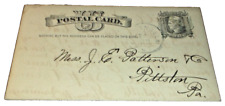 FEBRUARY 1882 LEHIGH VALLEY RAILROAD EASTON & ELMIRA RPO HANDLED POST CARD picture