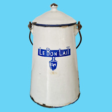 Antique enameled milk pot advertising dairy company Maggi Le Bon Lait picture