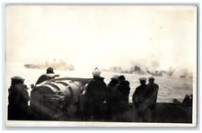 c1923 USS Colorado Smokescreen Battleship Navy Sailor RPPC Photo Postcard picture