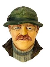 Bosson Legend Chalkware Face Bust Figurine Wall Hang Fly Fisherman 1994 RARE AC4 picture