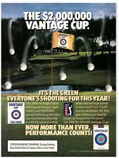 1986 Vantage Cigarette Vtg Print Ad, PGA Tour Cup Golf Tournament Pin Green Ball picture
