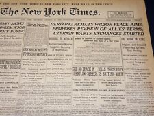 1918 JANUARY 26 NEW YORK TIMES - HERTLING REJECTS WILSON PEACE AIMS - NT 7936 picture