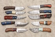 LOT OF 10 PCS HANDMADE DAMASCUS STEEL BLADE MIX SKINNER  HUNTING KNIFE # H-19 picture