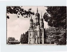 Postcard St. Elizabeth's Church Wiesbaden Germany picture