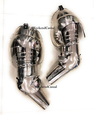 Handmade LARP Medieval Complete Knight Arm Pauldrons Armor Set Halloween Cosplay picture