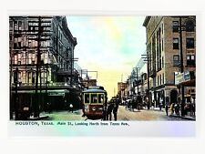 Main St., Looking North From Texas Ave. HOLOGRAPHIC SILVER Postcard GleeBeeCo picture
