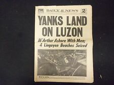 1945 JANUARY 10 NEW YORK DAILY NEWS - YANKS LAND ON LUZON - NP 2175 picture