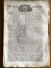1846 Apr 25 - ANTIQUE NEW YORK CITY NEWSPAPER news & politics THE ANGLO AMERICAN picture