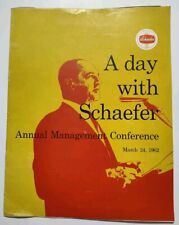 F.M. Schaefer Beer Company 1960s Annual Mngt Conference Booklet Ohio Report 1962 picture