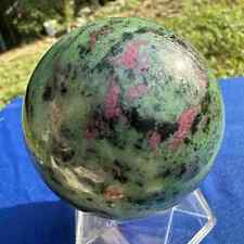 720g Natural Ruby Zoisite Quartz Sphere Crystal polished Ball Energy Healing picture