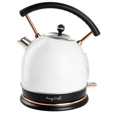 MegaChef 1.8 Liter Half Circle Electric Tea Kettle in White picture