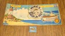 Vintage Mike's Ship-A-Hoy Yacht Bar Restaurant Menu & Matches Postcard New York picture