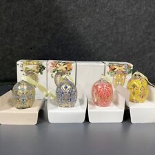 VTG Hutschenreuther Glass Crystal Egg Ornaments Lot of 4 W/Boxes 1995-1998 Rare picture