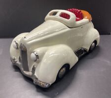 Glenn Appleman White Ceramic Packard Convertible Cookie Jar Signed 1979 picture
