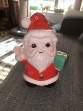 Vintage Ceramic Christmas Santa Bank Figurine 7 Inch Made In China picture