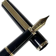 SAILOR 1911 FOUNTAIN PEN BLACK GOLD RESIN MADE IN JAPAN USED AUTHENTIC picture